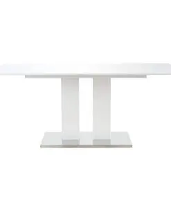 vidaXL Dining Table High Gloss White 180x90x76 cm MDF
