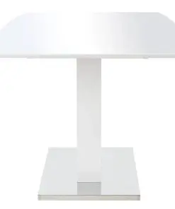 vidaXL Dining Table High Gloss White 180x90x76 cm MDF