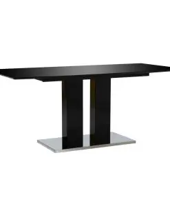 vidaXL Dining Table High Gloss Black 180x90x76 cm MDF