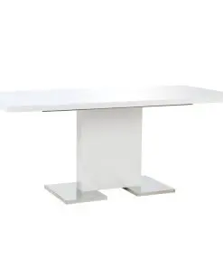 vidaXL Extendable Dining Table High Gloss White 180x90x76 cm MDF