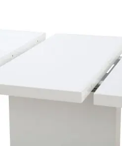 vidaXL Extendable Dining Table High Gloss White 180x90x76 cm MDF