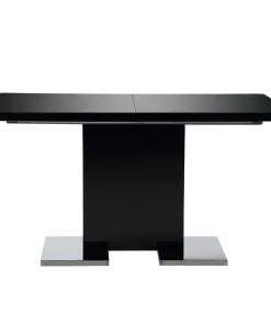 vidaXL Extendable Dining Table High Gloss Black 180x90x76 cm MDF