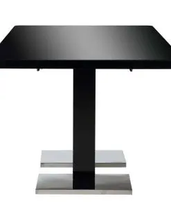 vidaXL Extendable Dining Table High Gloss Black 180x90x76 cm MDF