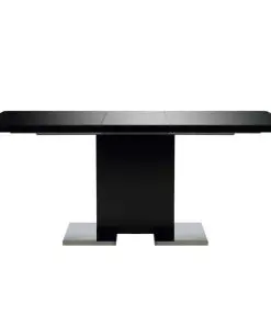 vidaXL Extendable Dining Table High Gloss Black 180x90x76 cm MDF