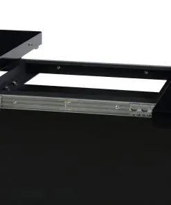 vidaXL Extendable Dining Table High Gloss Black 180x90x76 cm MDF