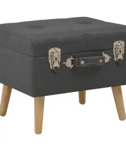 vidaXL Storage Stool 40 cm Dark Grey Fabric