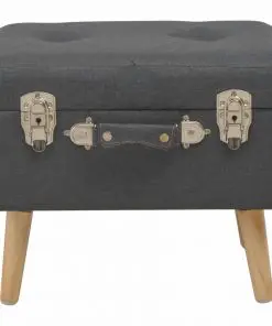 vidaXL Storage Stool 40 cm Dark Grey Fabric