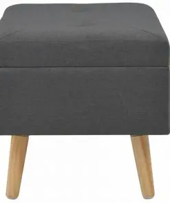 vidaXL Storage Stool 40 cm Dark Grey Fabric
