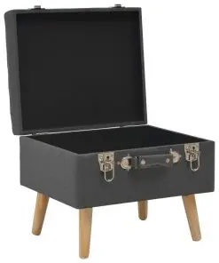 vidaXL Storage Stool 40 cm Dark Grey Fabric