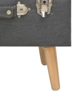 vidaXL Storage Stool 40 cm Dark Grey Fabric