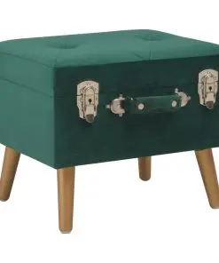vidaXL Storage Stool 40 cm Green Velvet