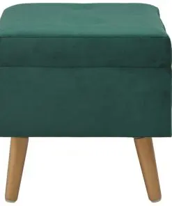 vidaXL Storage Stool 40 cm Green Velvet