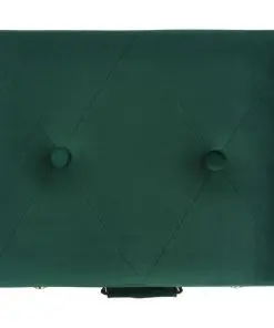 vidaXL Storage Stool 40 cm Green Velvet