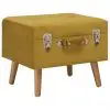 vidaXL Storage Stool 40 cm Mustard Velvet