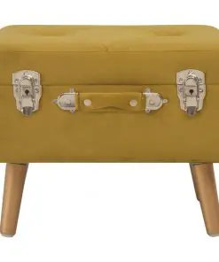 vidaXL Storage Stool 40 cm Mustard Velvet