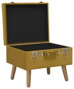 vidaXL Storage Stool 40 cm Mustard Velvet