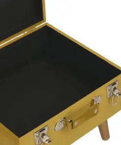 vidaXL Storage Stool 40 cm Mustard Velvet