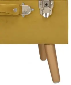 vidaXL Storage Stool 40 cm Mustard Velvet