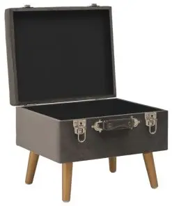 vidaXL Storage Stool 40 cm Grey Velvet