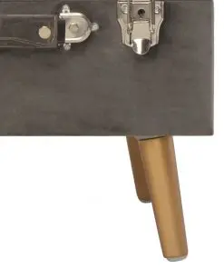 vidaXL Storage Stool 40 cm Grey Velvet