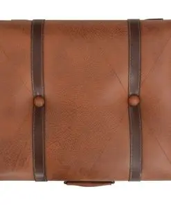 vidaXL Storage Stool 40 cm Tan Faux Leather