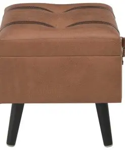 vidaXL Storage Stool 40 cm Brown Faux Leather