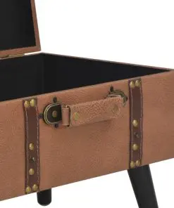 vidaXL Storage Stool 40 cm Brown Faux Leather
