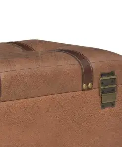 vidaXL Storage Stool 40 cm Brown Faux Leather