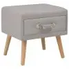 vidaXL Bedside Cabinet Grey 40x35x40 cm Fabric