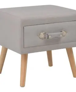 vidaXL Bedside Cabinet Grey 40x35x40 cm Fabric