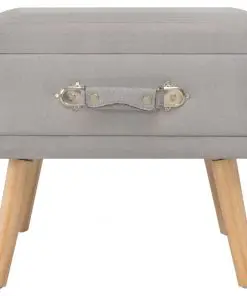 vidaXL Bedside Cabinet Grey 40x35x40 cm Fabric
