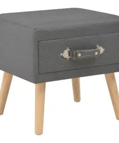 vidaXL Bedside Cabinet Dark Grey 40x35x40 cm Fabric