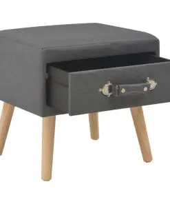vidaXL Bedside Cabinet Dark Grey 40x35x40 cm Fabric