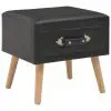 vidaXL Bedside Cabinet Black 40x35x40 cm Faux Leather vidaXL Bedside Cabinet Black 40x35x40 cm Faux Leather