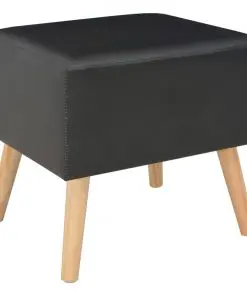 vidaXL Bedside Cabinet Black 40x35x40 cm Faux Leather