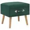 vidaXL Bedside Cabinet Green 40x35x40 cm Velvet
