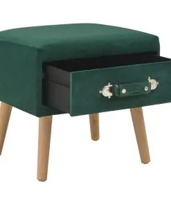 vidaXL Bedside Cabinet Green 40x35x40 cm Velvet