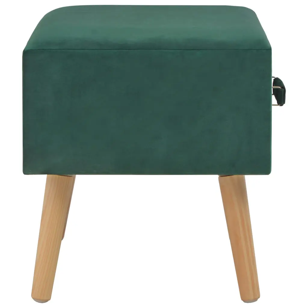vidaXL Bedside Cabinet Green 40x35x40 cm Velvet
