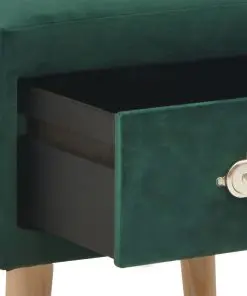 vidaXL Bedside Cabinet Green 40x35x40 cm Velvet