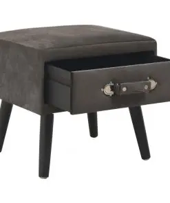 vidaXL Bedside Cabinet Grey 40x35x40 cm Velvet