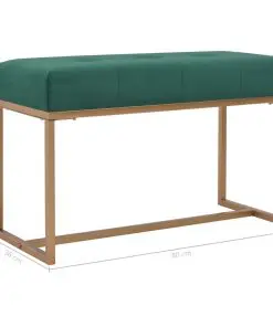 vidaXL Bench 80 cm Green Velvet