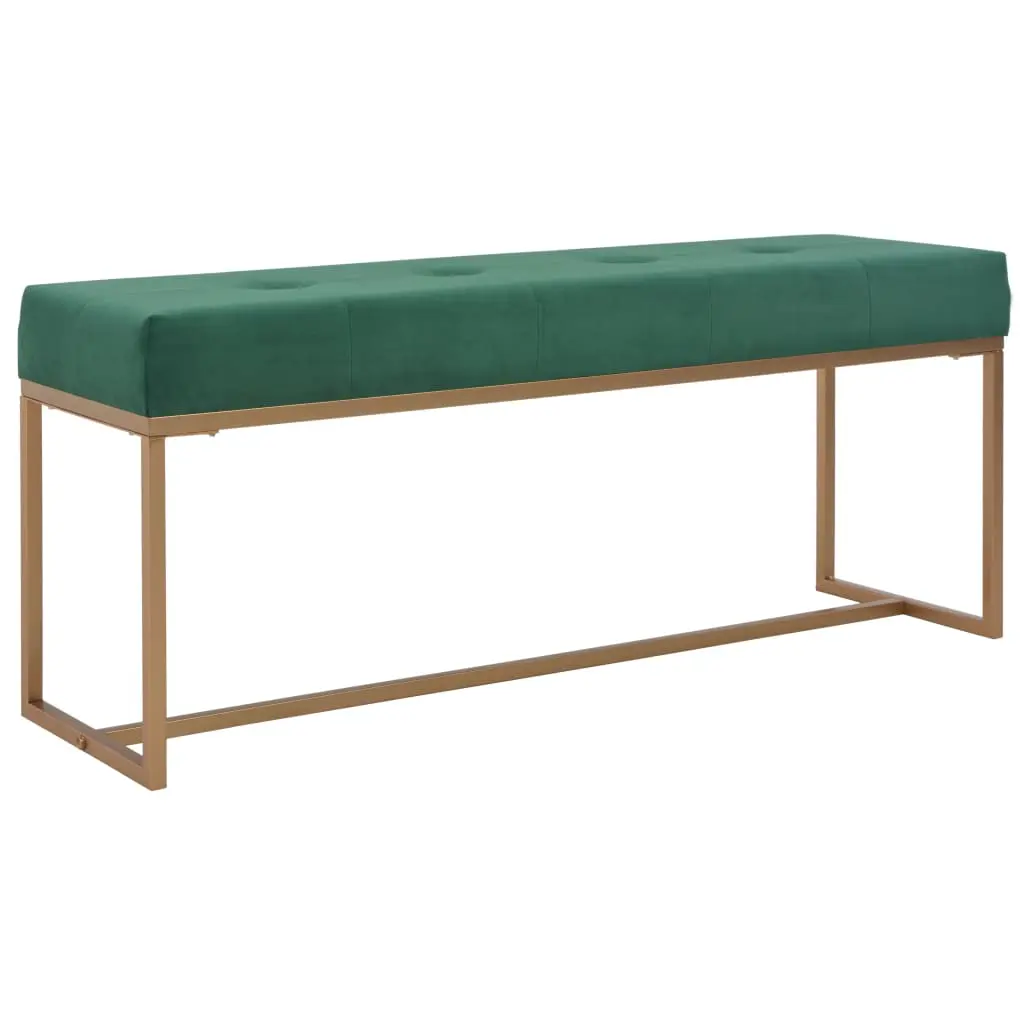 vidaXL Bench 120 cm Green Velvet