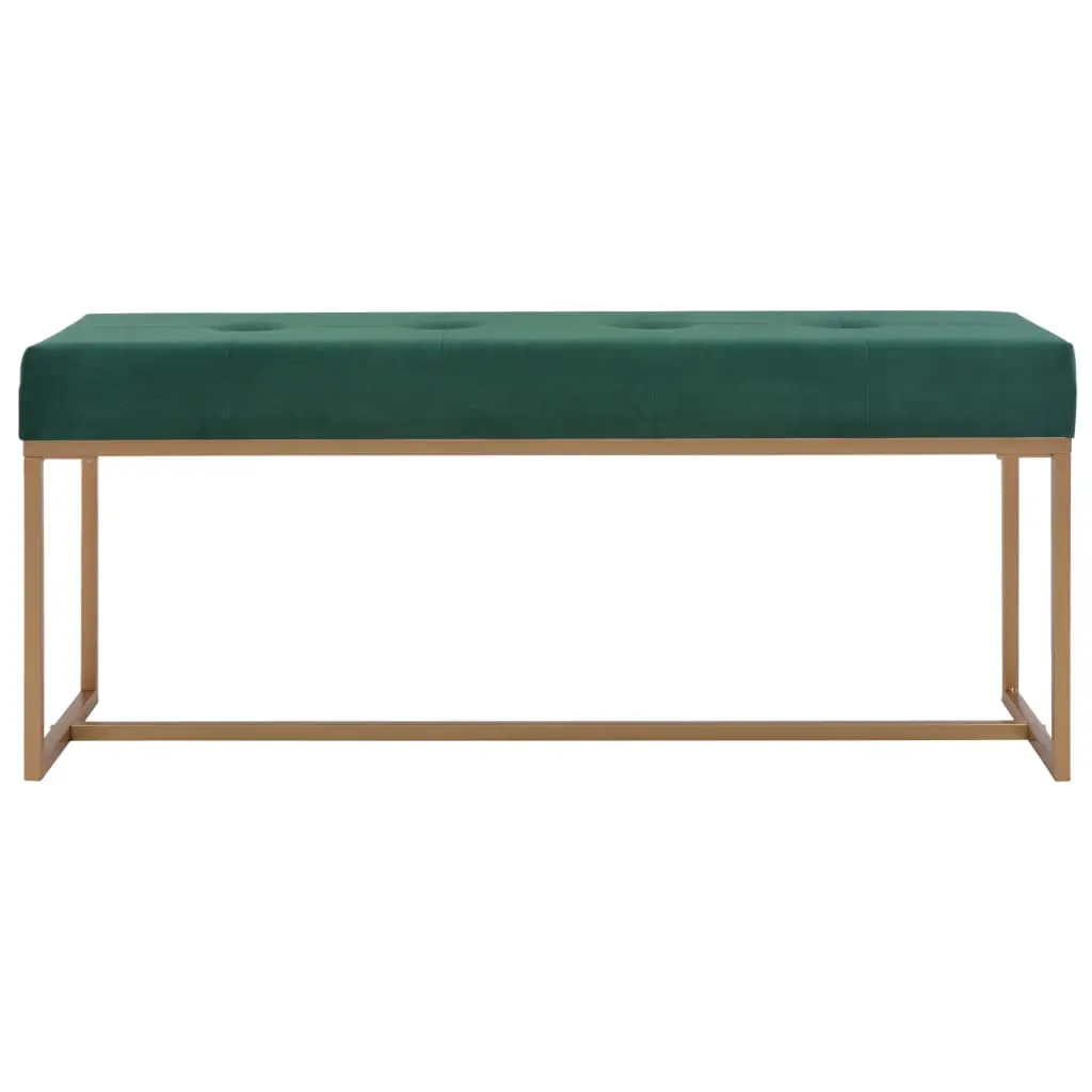 vidaXL Bench 120 cm Green Velvet
