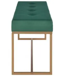 vidaXL Bench 120 cm Green Velvet