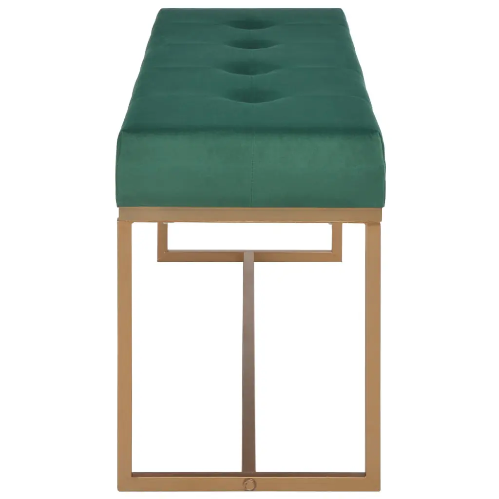 vidaXL Bench 120 cm Green Velvet