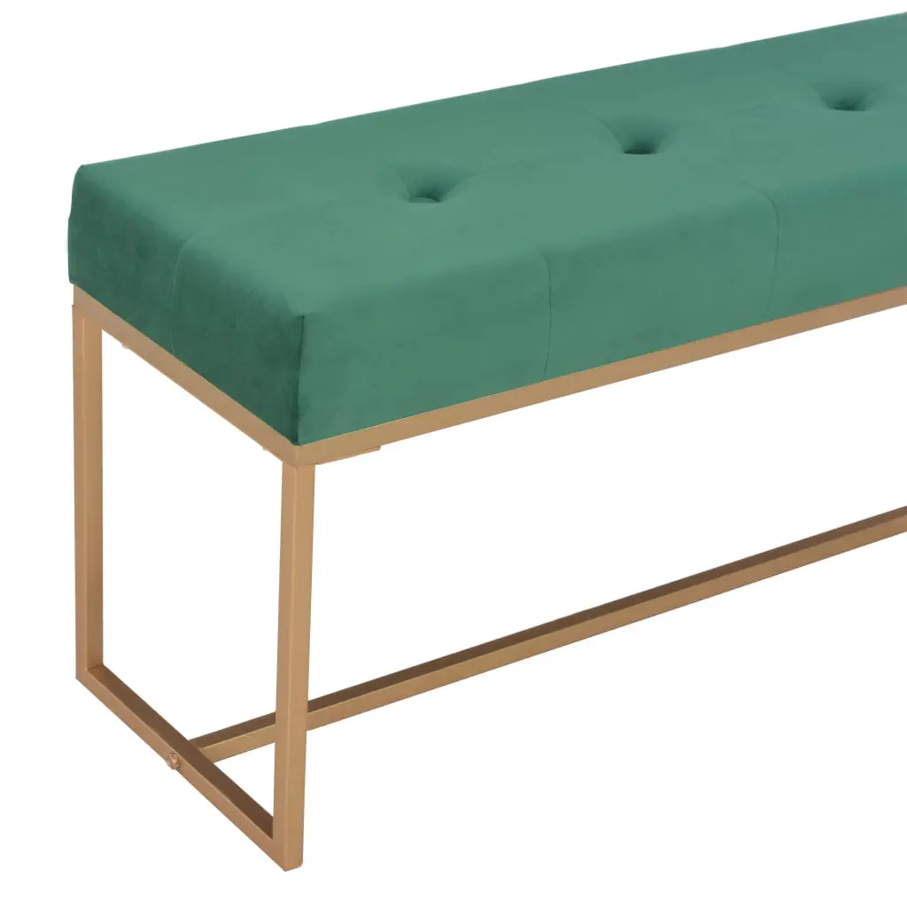 vidaXL Bench 120 cm Green Velvet