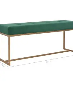 vidaXL Bench 120 cm Green Velvet