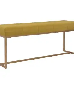 vidaXL Bench 120 cm Mustard Velvet