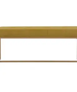 vidaXL Bench 120 cm Mustard Velvet