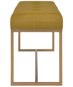 vidaXL Bench 120 cm Mustard Velvet